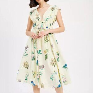 En Saison Ashley Printed 100% Cotton Midi Dress